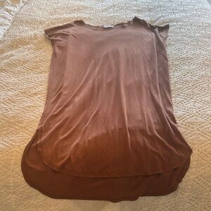 Double Zero Asymmetrical Brown Dress